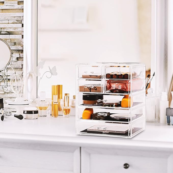 Sorbus Acrylic Makeup Organizer Set, 7-Drawer Vanity & Countertop Cosmetic - Image 7