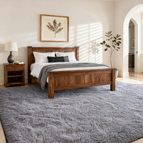 5x7 Ft Shag Area Rug for Bedroom, Ultra Soft Fluffy Furry Rugs for Living Room - Image 2