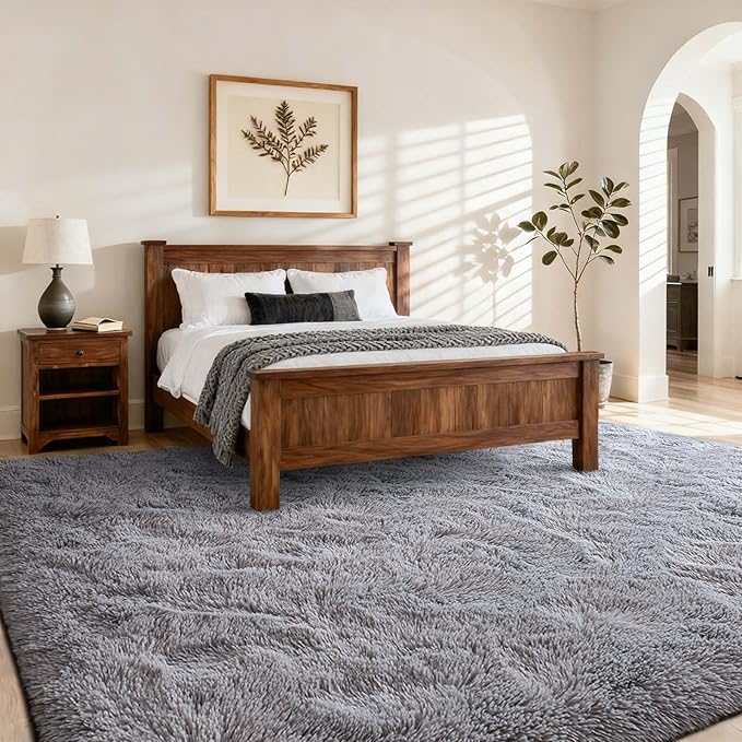 4x6 Ft Shag Rugs for Bedroom Living Room, Ultra Soft Fluffy Furry Area Rugs for - Image 2