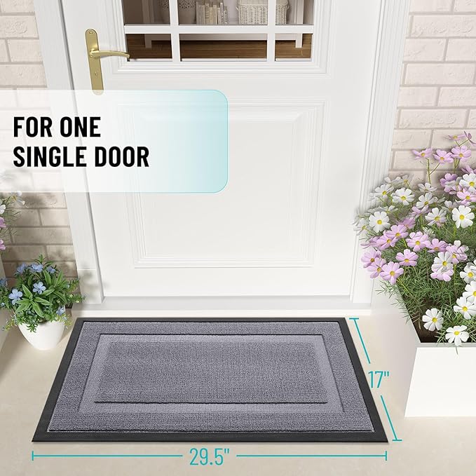 OLANLY Front Door Mat Indoor Outdoor Entrance, Waterproof All-Season, - Image 2