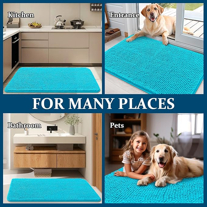OLANLY Dog Door Mat for Muddy Paws 47x20, Absorbs Moisture and Dirt, Absorbent - Image 8