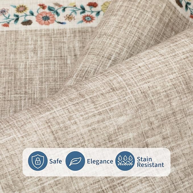 GarveeHome Washable Area Rugs for Bedroom 5x7 Living Room Modern Floral Throw - Image 4