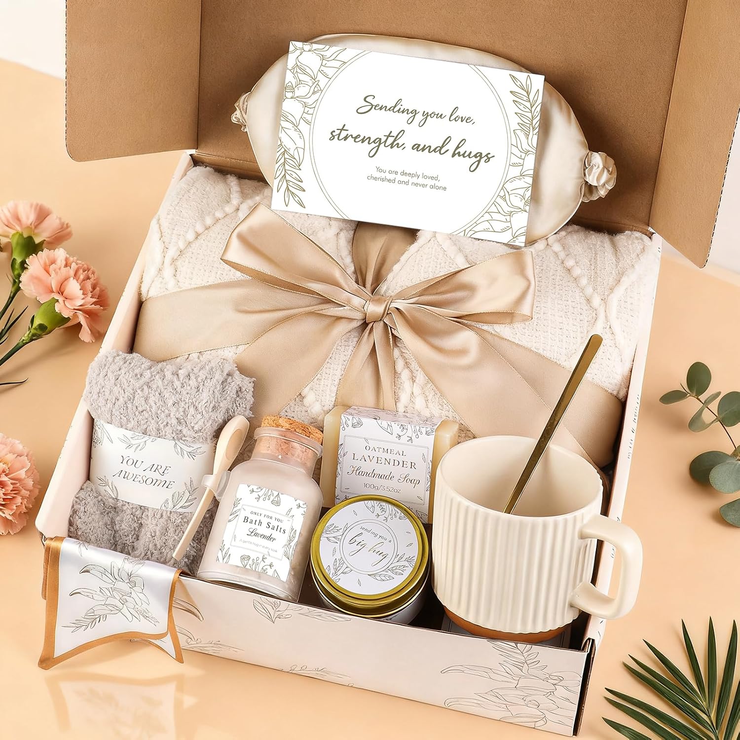 Get Well Soon Gifts Basket for Women, Care Package Post Surgery Gift Basket | Birthday to Women Mom Grandma, Spa Gifts Sympathy Christmas Gift Baskets for Woman