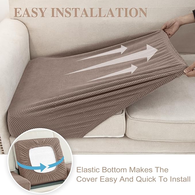 Couch Cushion Cover Seat Cushion Cover Stretch Armchair Cover Separate - Image 5