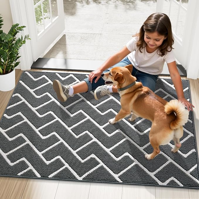 OLANLY Front Door Mat, Non-Slip Rubber Backing, Dirt Resistant and Absorbent - Image 8