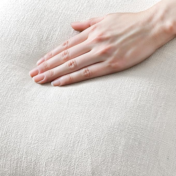 MIULEE Decorative Lumbar Throw Pillow Covers Neutral Linen Fringe Throw Pillows - Image 2