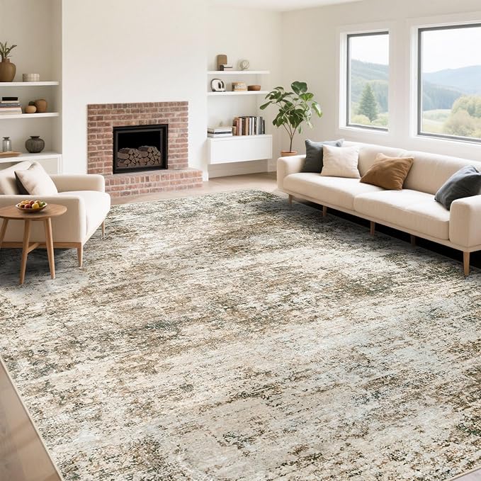 XLUEZ 9x12 Area Rug for Living Room, Washable Modern Abstract Large Area Rug by XLUEZ