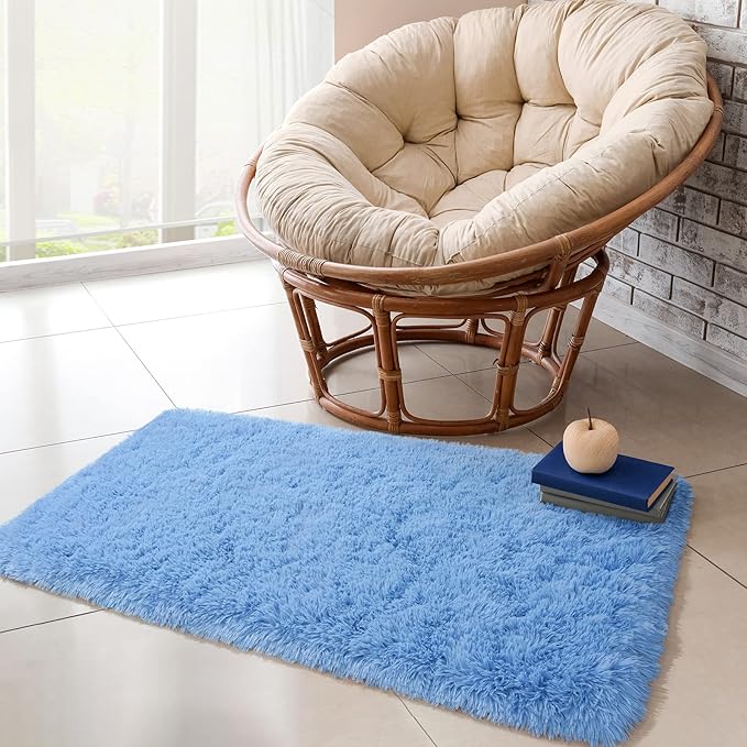 Chicrug Soft Runner Rug for Bedroom Living Room Plush Fluffy Rug 2x4 Feet - Image 5