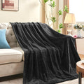 inhand Black Fleece Twin Blanket, Super Soft Flannel Cozy Blankets by inhand