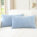 CaliTime Throw Pillow Covers Decorative 16 X 26 Inches Pack of 2 Cozy Chenille by CaliTime