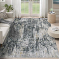 5x7 Area Rugs for Living Room, Washable Modern Abstract Large Area Rug Neutral by XLUEZ
