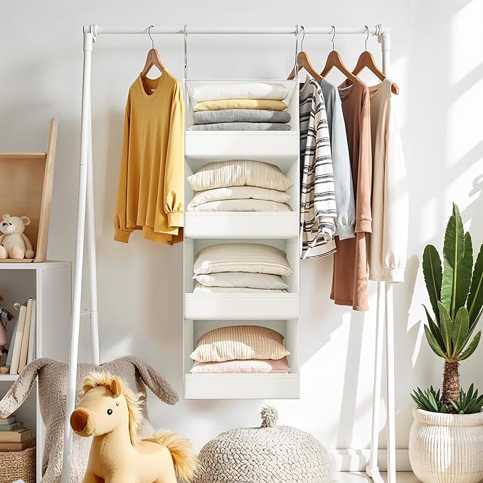 GRANNY SAYS 4-Shelf Hanging Organizer, Closet Hanging Shelves, Closet Hanging - Image 2