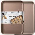 HAPPIELS Nonstick Baking Sheet Set of 2 | PFOA & BPA Free Non Toxic Carbon by HAPPIELS