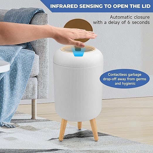 Pukomc Smart Sensor Wastebasket, Convenient and Hygienic Easy to Use, - Image 3