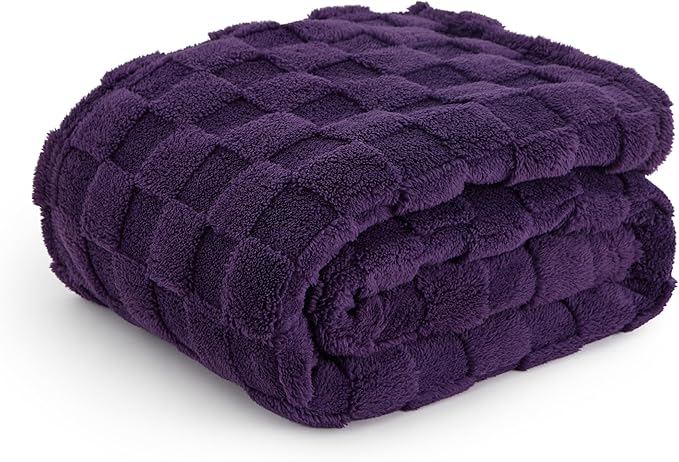 Bedsure GentleSoft Purple Throw Blanket by BEDSURE