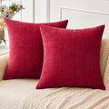 MIULEE Pack of 2 Red Couch Throw Pillow Covers 18x18 Inch Soft Cushion Covers by MIULEE