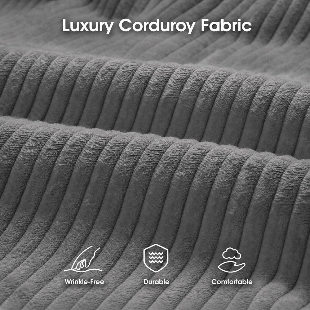 98 Inch Corduroy Futon Sofa Bed, Modular Sectional Sofa For Living Room