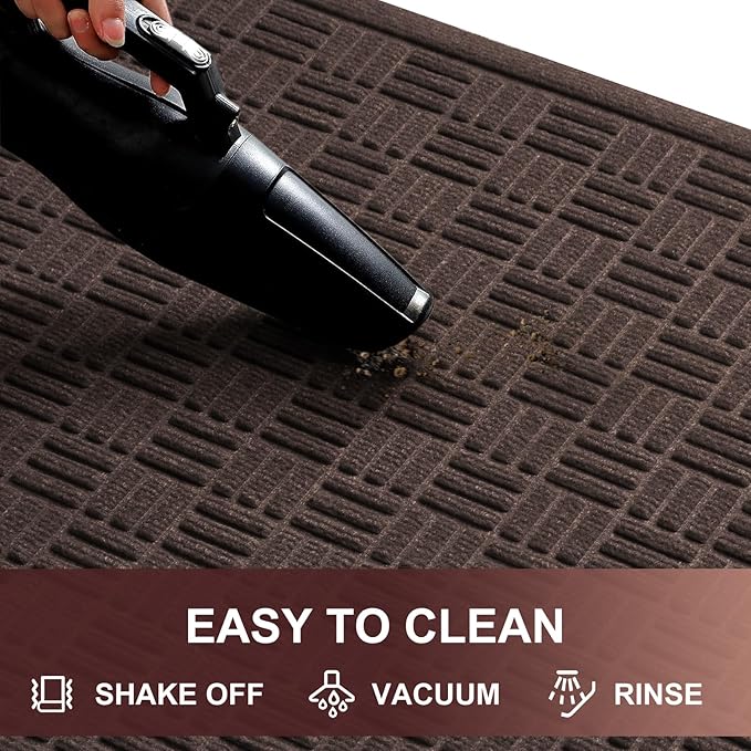 Mibao Front Door Mat Indoor Outdoor Entrance, Dirt Trapping Waterproof - Image 4