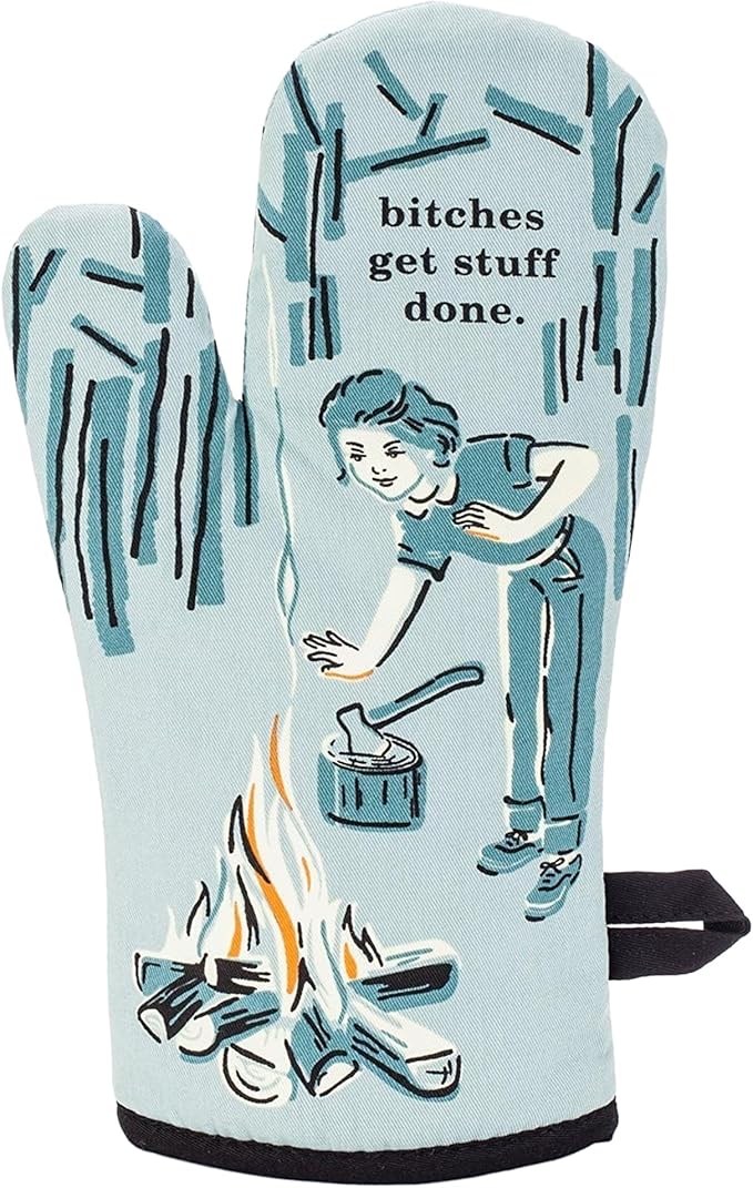 Blue Q B*tches Get Stuff Done Funny and Cute Oven Mitts, Home Kitchen Gifts by BlueQ