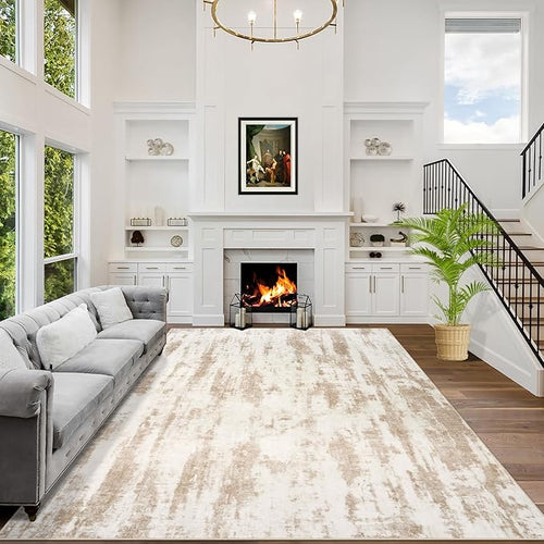 6x9 Area Rugs Washable Rug: Large Modern Abstract Living Room Rug Soft by GENTDRIZZ