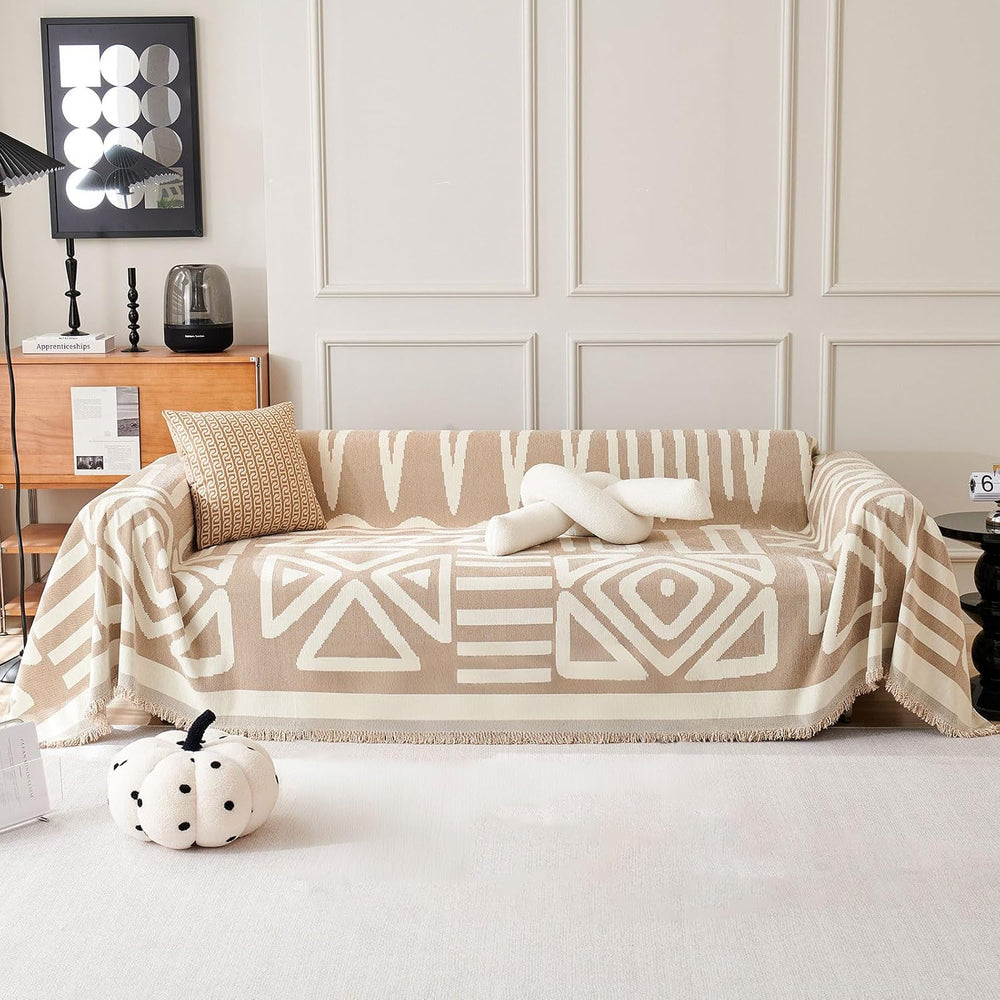 VClife Boho Sofa Cover for Oversize Sofa Thick Soft Chenille Sofa Slipcover