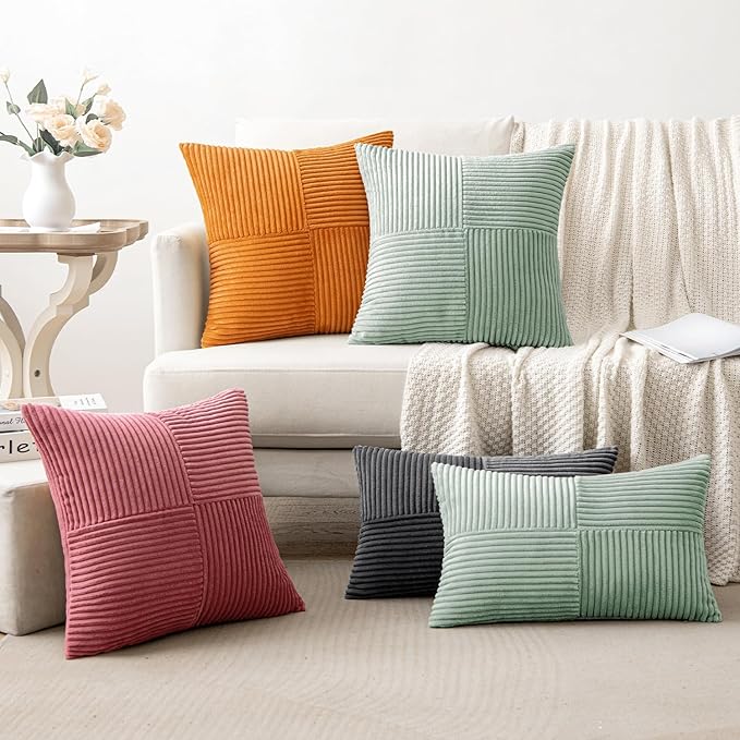 MIULEE Cranberry Red Decorative Throw Pillow Covers 18x18 Inch - Image 5