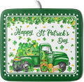 Shamrock Gnome Truck Dish Drying Mat Lucky Clover Dish Drainer Mat 16x18 inch by Giwawa