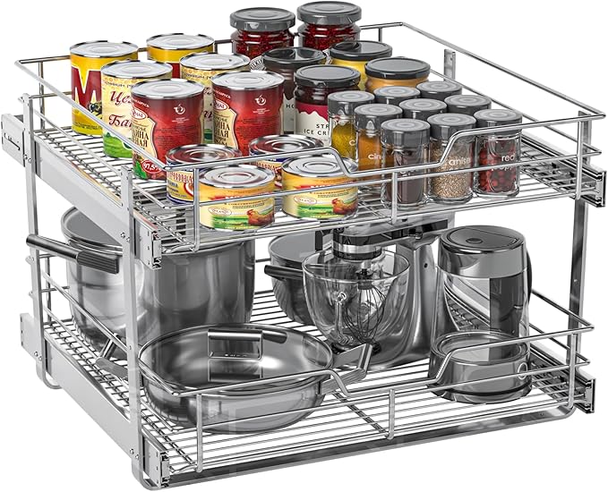 ZOINLIY Pull Out Cabinet Organizer, Versatile Slide Out Kitchen Organizers and by ZOINLIY