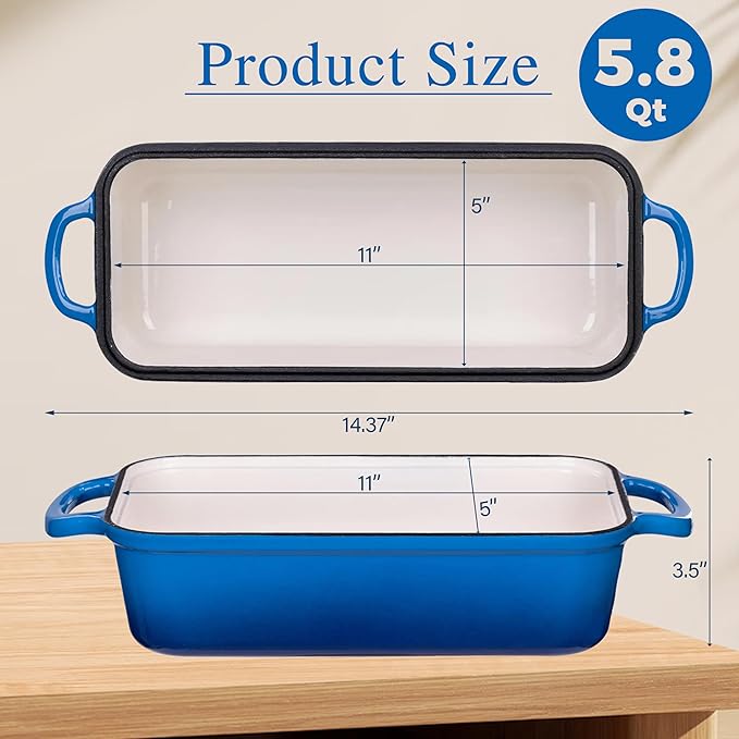 11x5 Inch Cast Iron Loaf Pan