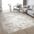 4x6 Area Rug Living Room Rug: Washable Modern Abstract Soft Thin Rug Indoor by FXRHLP