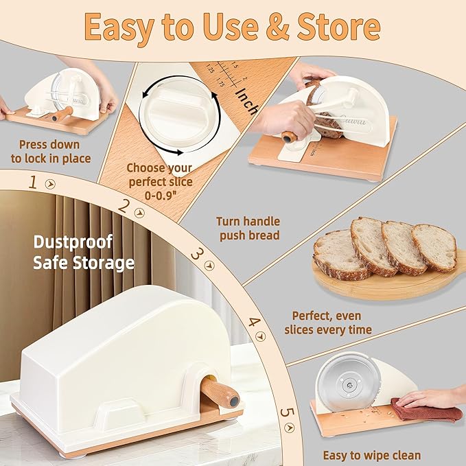 CAWIU Upgraded Manual Bread Slicer