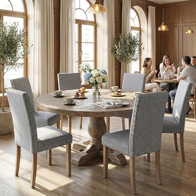 Upholstered Dining Chair Modern Stylish Parsons Kitchen Diner High Back with ...