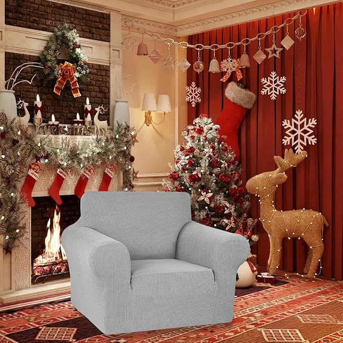 KEKUOU Stretch Single Sofa Slipcover 1 Piece Couch Sofa Cover Furniture - Image 2
