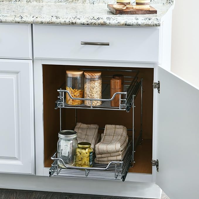 Household Essentials Glidez Multipurpose Chrome-Plated Steel Pull-Out/Slide-Out - Image 3