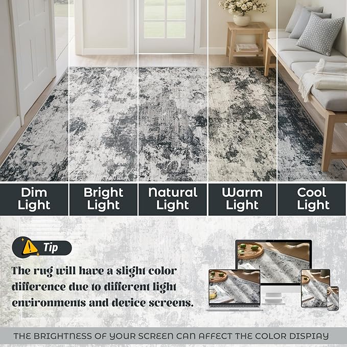 XLUEZ 9x12 Area Rug for Living Room, Washable Modern Abstract Large Area Rug - Image 8