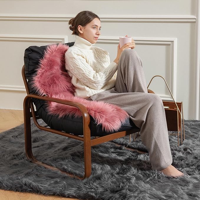 Ashler Faux Fur Area Rug - Image 6