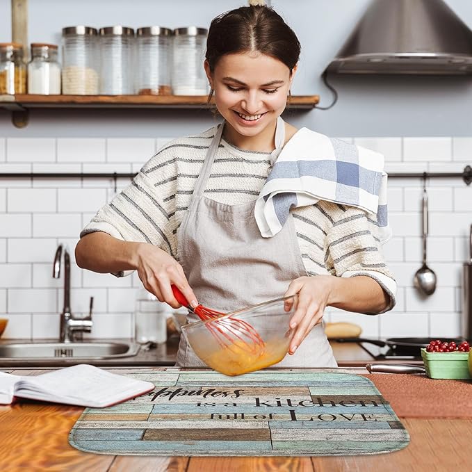Sanwarm Absorbent Dish Drying Mat, Happiness Is A Kitchen Full of Love - Image 6
