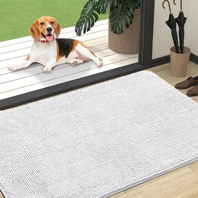OLANLY Dog Door Mat for Muddy Paws 47x32, Absorbs Moisture and Dirt, Absorbent by OLANLY