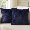 decorUhome Summer Throw Pillow Covers 16x16 Inch Set of 2, Soft Plush Faux Wool by decorUhome