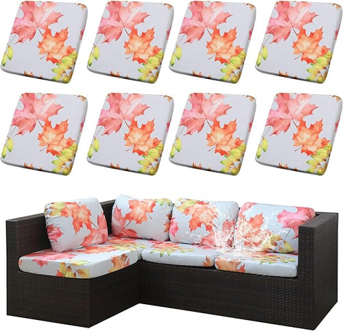 8Pcs Outdoor Cushion Covers, Patio Cushion Covers, Stretch Elastic Slipcovers by dreahoteztil