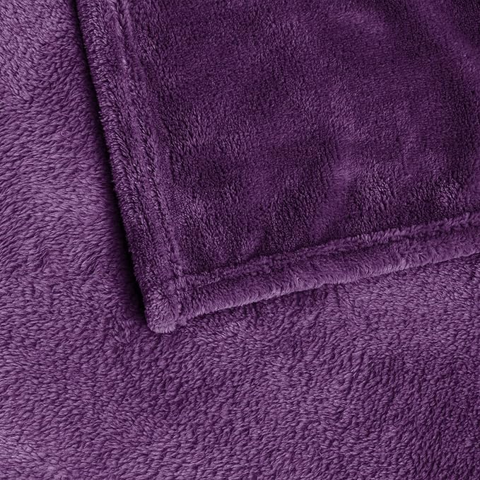 BEDELITE Fleece Blankets Queen Size Purple Throw Blankets - Image 6