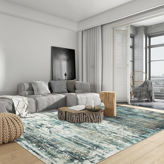6x9 Area Rugs Washable Rug: Large Modern Abstract Living Room Rug Soft - Image 3