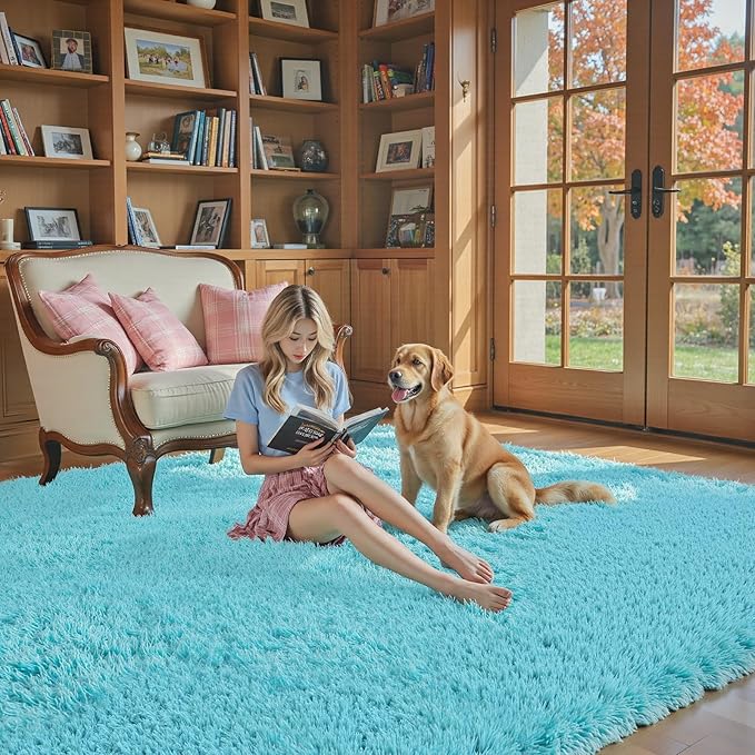 Rugs for Bedroom 4x6, Alfombras para Salas Shag Large Plush Soft Area Rug - Image 6