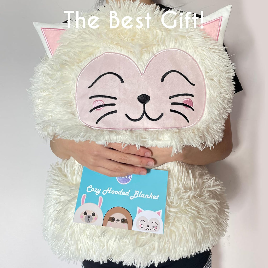 Evovee Cat Blanket for Adults Animal Sherpa Fleece Cat Lovers Gifts for Girls Women Men Kids Fluffy Decor Plush Throw
