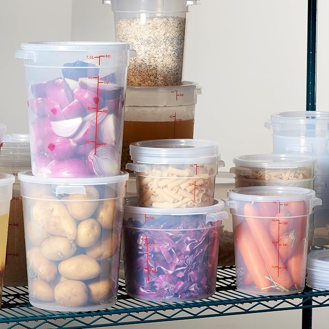 CURTA 2 Quart Translucent Round Food Storage Container - Image 8