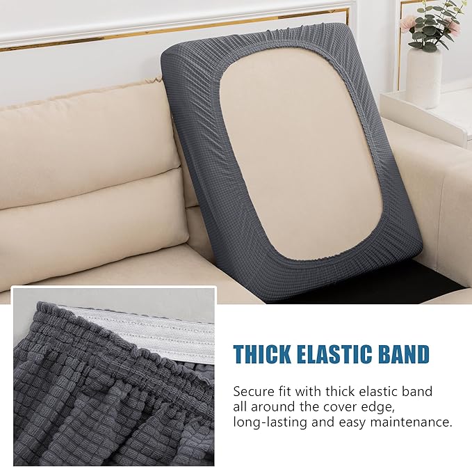 Water-Repellent Sofa Cushion Covers Jacquard High Stretch Fabric Furniture - Image 5