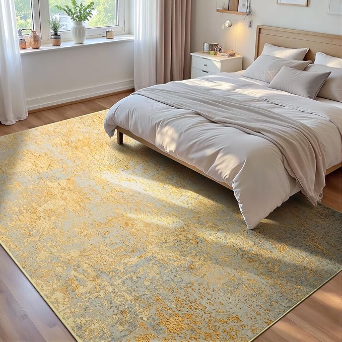 Living Room Rug 5'x7' Area Rug Washable Boho Carpet Non Slip Abstract Vintage by OmpaaHomeDecor