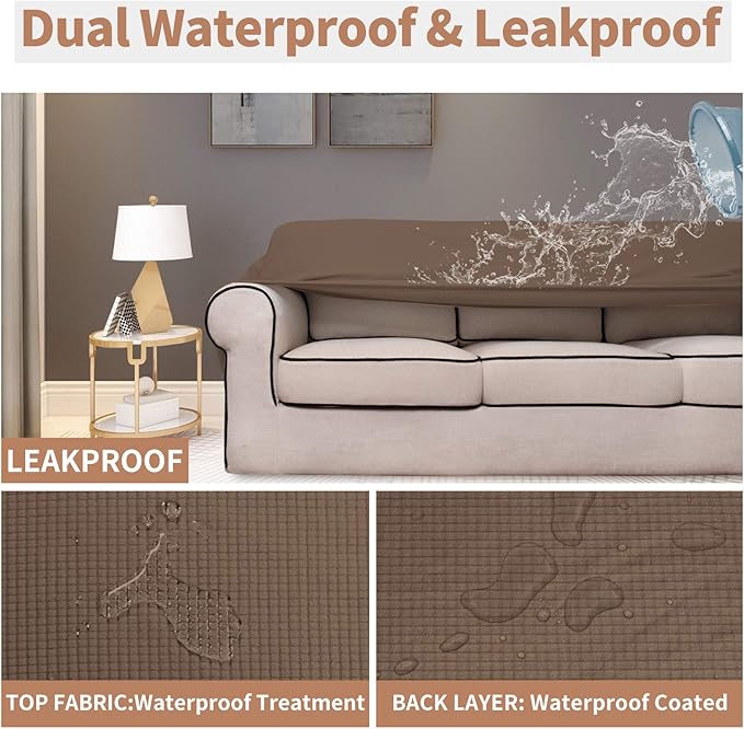Easy-Going 100% Waterproof Couch Cover, Dual Waterproof Sofa Cover, Stretch - Image 3
