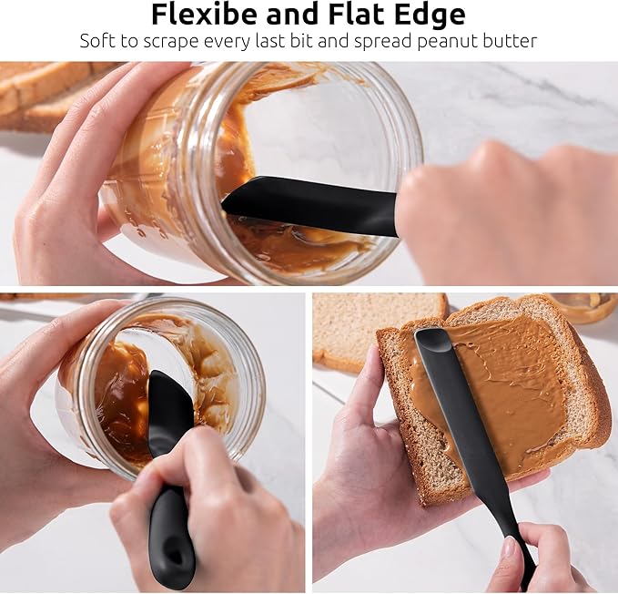 U-Taste Silicone Jar Spatula for Sourdough Starter: Long Skinny Food-Grade Jam - Image 7