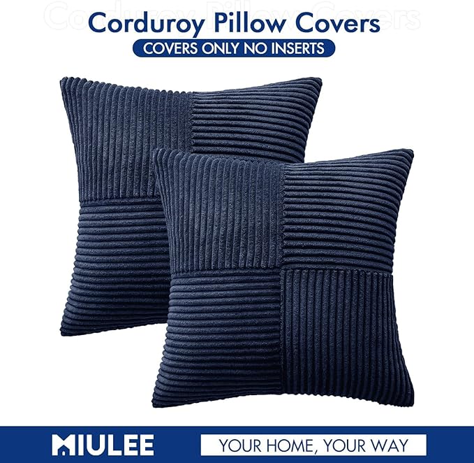 MIULEE Navy Blue Decorative Throw Pillow Covers 18x18 Inch - Image 6